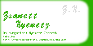 zsanett nyemetz business card
